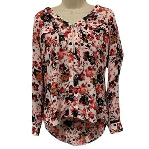 Candies Floral Hi/Low Blouse. Size Medium